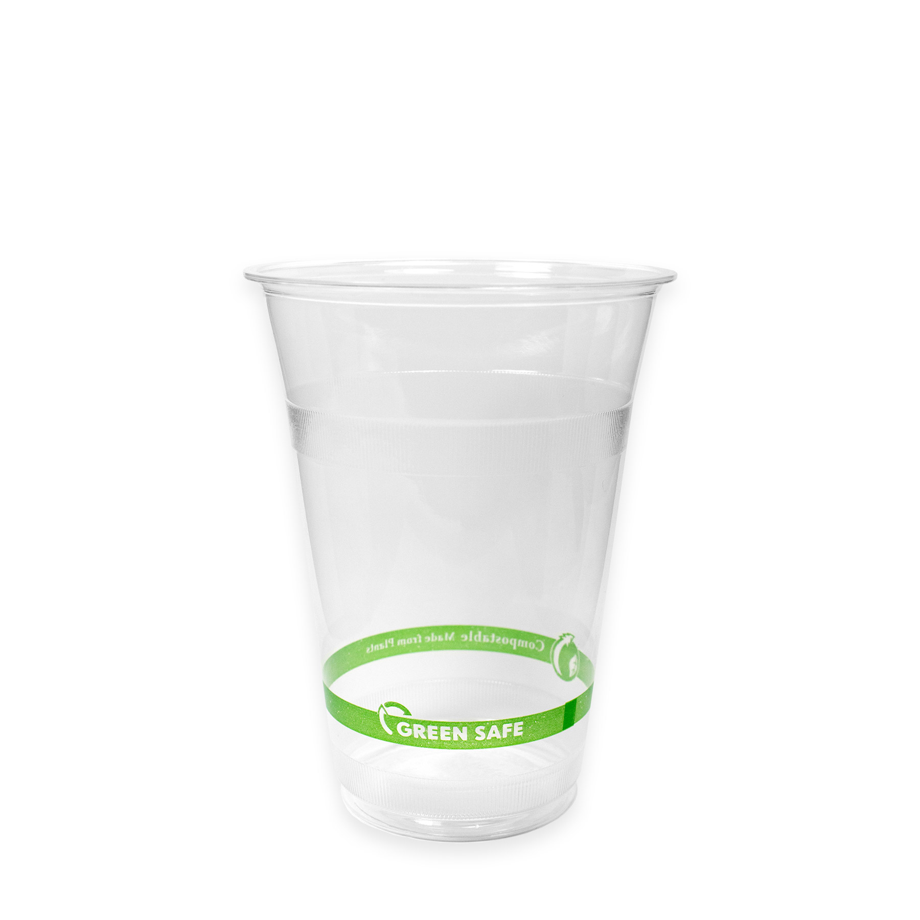Zero Waste 16 oz Round Clear PLA Plastic Drinking Cup - Compostable - 3 3/4 inch x 3 3/4 inch x 4 3/4 inch - 1000 Count Box