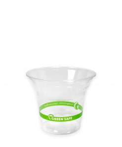 green plastic cups