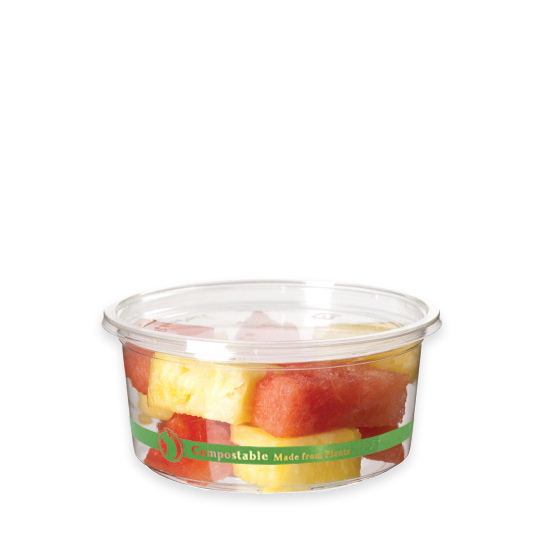 Sample of 12 oz Clear Compostable Round Deli Container