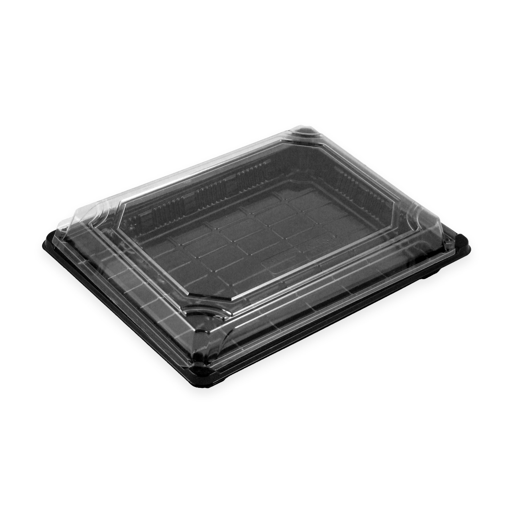 10.625 x 7.875 x 2  PLA Sushi Tray (w/ Lid) 200 per case – Green Safe  Products