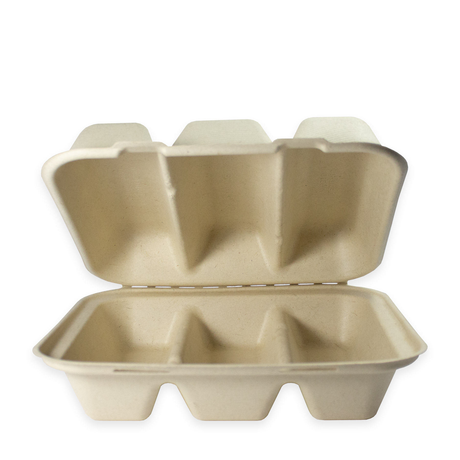 Fiber Clamshell Containers 8 x 8 x 3